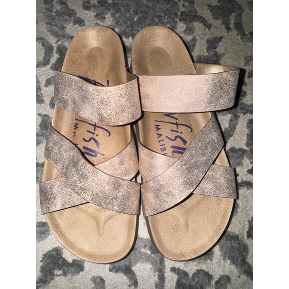 Blowfish Malibu‎ Miri rose gold metallic sandal Women’s 8 - Picture 3 of 7